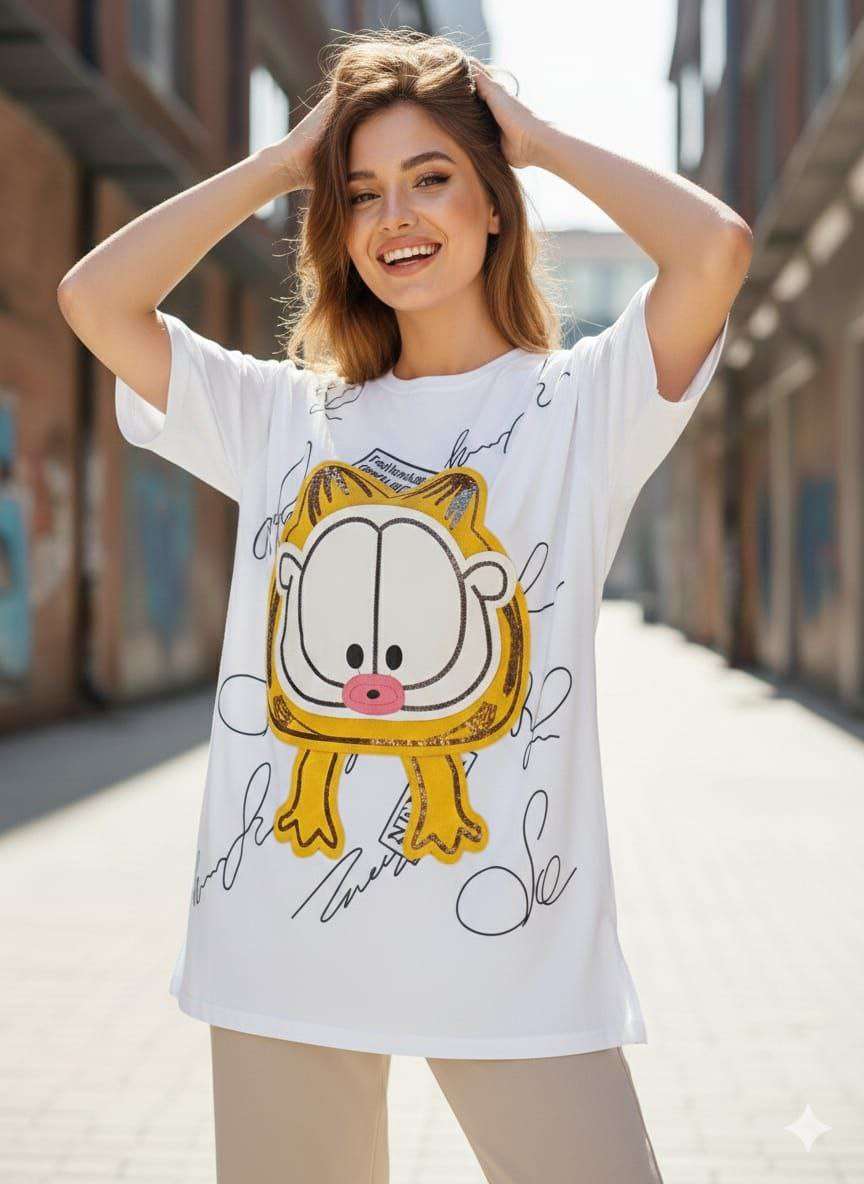 Λευκό T-shirt Garfield