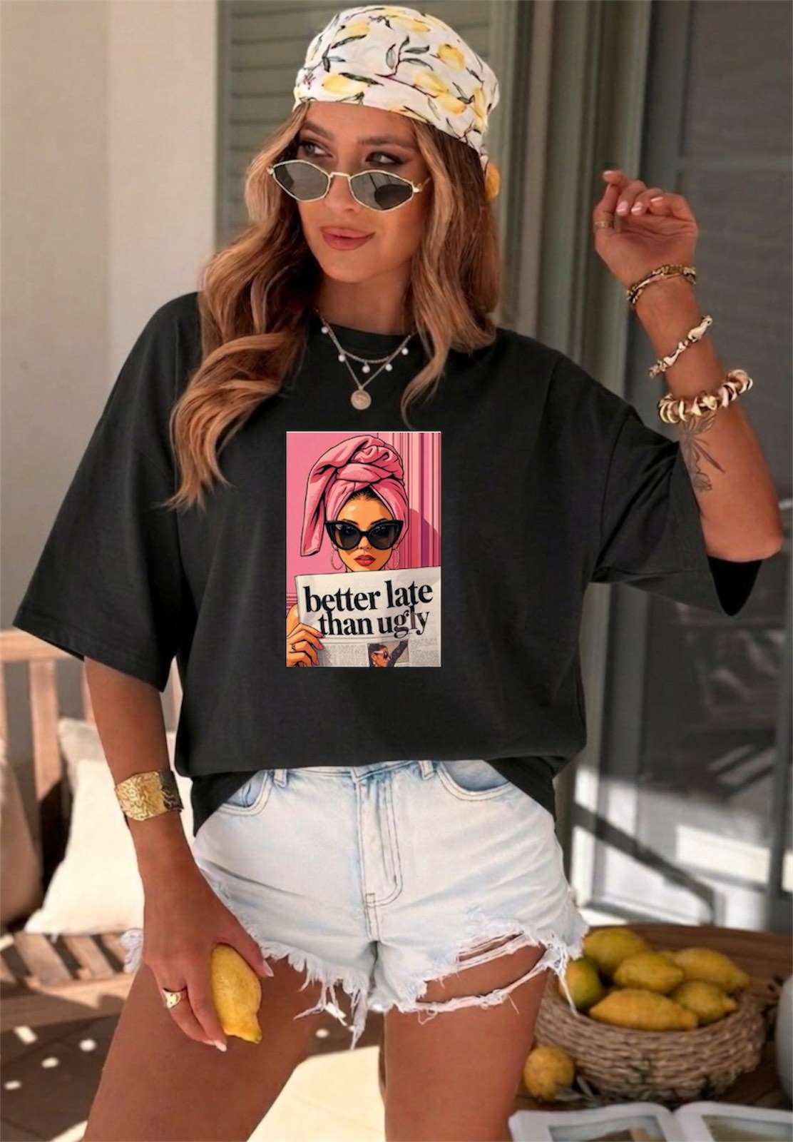 T-shirt Better late than ugly